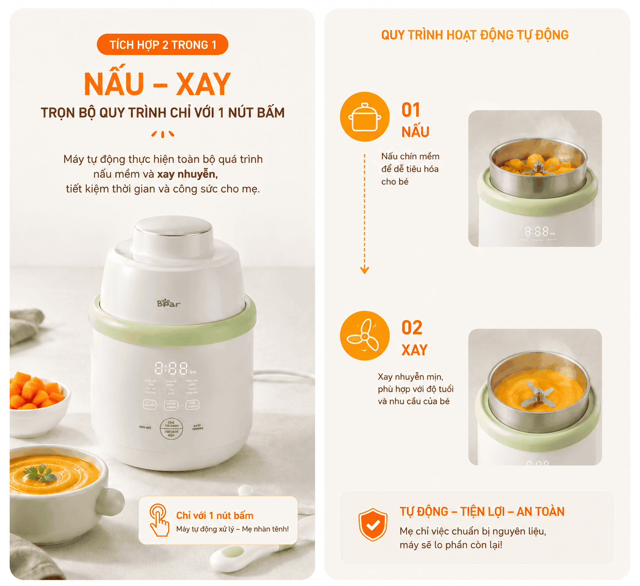 Các chế độ nấu