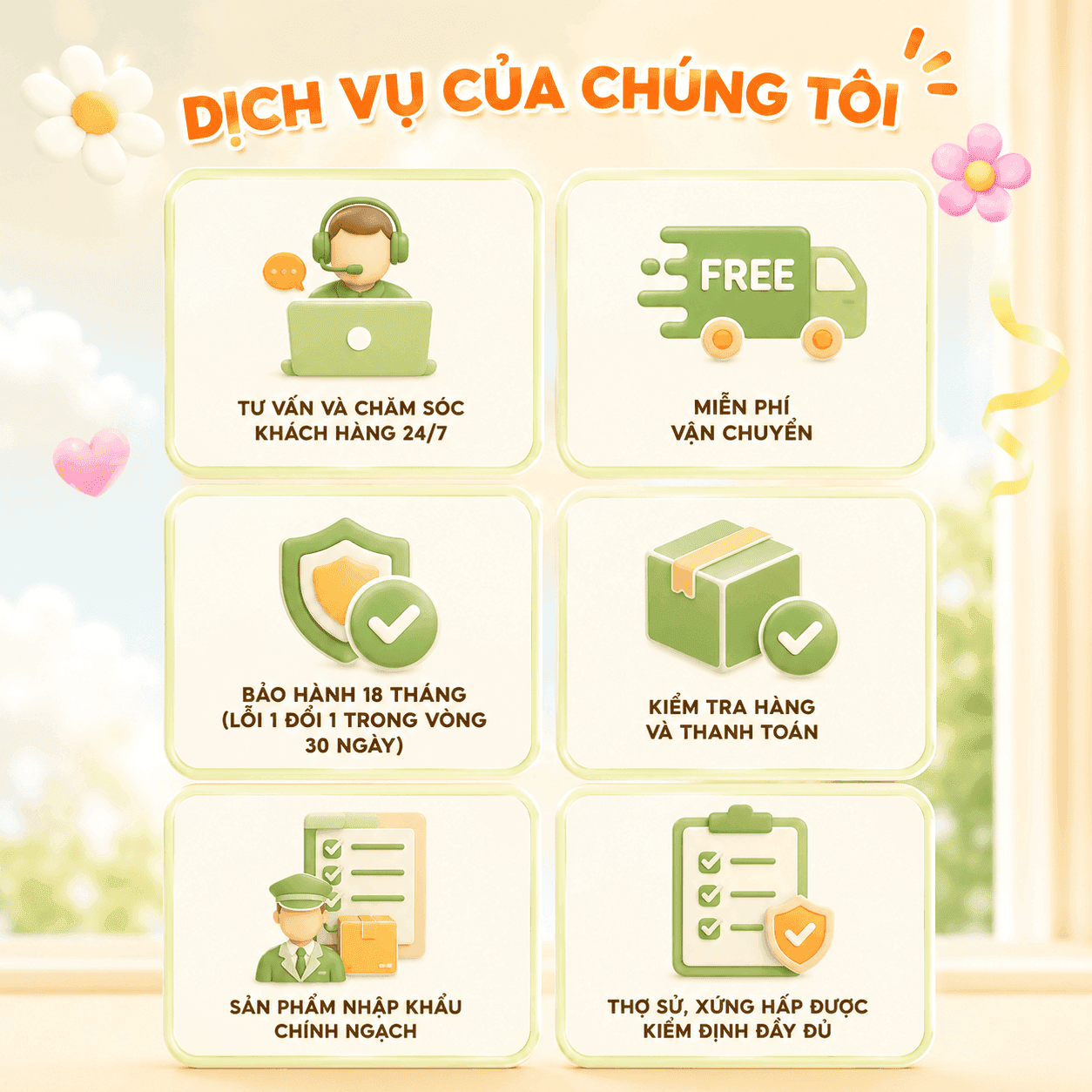 Cam kết dịch vụ